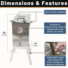 Bayou Classic Outdoor Propane Deep Fryer - 2 Baskets, Drain Valve - 4 Gal - Steel