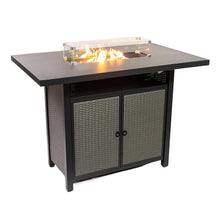 Deko Living Propane Bartable Height Firetable - 55 Inch Outdoor Gas Fire Pit Table - 40,000 BTU Rectangular Fire Table for Warmth and Ambience - Outdoor Fire Table for Patio Deck Garden Backyard