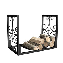WXPWAMZ Outdoor Fireplace Firewood Bracket Shelf Wood Storage Heavy-Duty Wrought Iron Wood Holder Indoor Wooden Rack Stove Tool Firewood Storage,