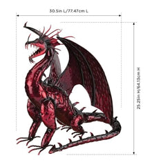 Regal Art & Gift Dragon Metal Statue, Indoor & Outdoor Garden Yard Art