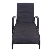 Courtyard Casual Santorini Collection 2-Piece Padded Sling Chaise Lounge Chairs Black
