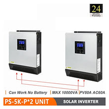QQAMOGNNK 10KVA 8KW Hybrid Solar Inverter 48V Off Grid 230V 60A Pure Sine Wave photovoltaic DC Converter Built-in PWM Charge Controller