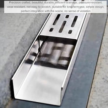 uhyOHF Stainless Steel Trench Drain Kit, Outdoor Patio Deck Yard Driveway Sidewalk Parking Channel Drainage System, Bathroom Slim Shower Floor Drain, Drain Grate Diver,Silver-100x15x4CM