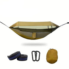 MaGiLL Outdoor Camping Leisure Portable Net Hammock with Awning Sun Protection Lightweight Hammock Swing