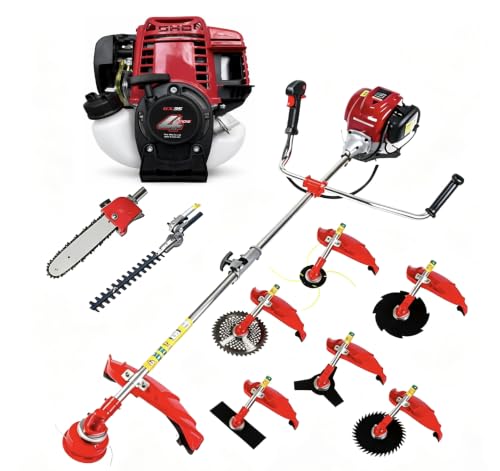 GX35 Brush Cutter 9 in 1 Gasoline Grass Cutter strimmer Pruning Shear 4 Stroke Weed Eater Pole Saw Trimmer