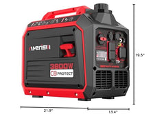 AMERISUN 3800 Watt Portable Inverter Generator with CO Protect, Super Quiet Generator for Home Use, Camping, RV and Trailer, Gas Powered, EPA Compliant