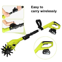 Electric Tiller, Garden Tiller, Handheld Electric Tiller, Rechargeable Lithium Battery, Suitable for Garden Lawn Tillage