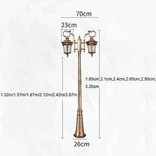 UBNMIUBV Outdoor Lamp Post Light, Creative Outdoor Ip55 Waterproof Landscape High Pole Street Light Landscape Double Column Lamp Villa Community Pillar Lighting Garden Retro Court,2.10cm
