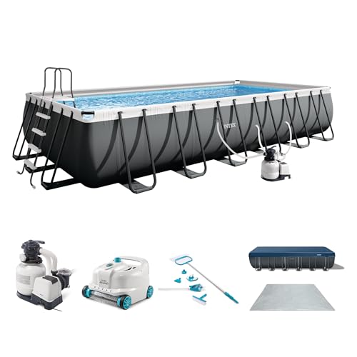 INTEX Ultra XTR 24ft x 12ft x 52in Above Ground Swimming Pool Set Bundle