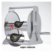 Stainless Steel Wall Mount Hose Reel for 98.4ft Garden Hose, Heavy Duty Outdoor Caddy