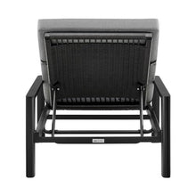 Armen Living Cayman Aluminum Outdoor Adjustable Chaise Lounge Chair Grey