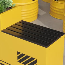 GVBNOTT Bench with Planter Box, Outdoor Industrial Styleraised Planter Bench with Garden Benchs Yellow Galvanized Sheet Planter Box for Porch, Patio, Garden and Backyard Garden Bench，L120*D30*H60