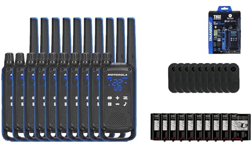 Motorola Solutions Talkabout T802 Portable FRS Two Way Radio 10 Pack Blue/Black