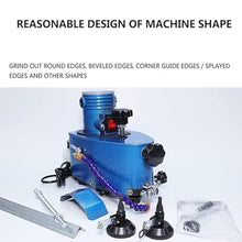 UILMLIO Electric Small Glass Edging Machine Portable Glass Edger Straight Round Bevel Edge Edge Grinder for Plexiglass Marble Stone Tile 680W