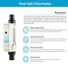 Saltwater Chlorine Generators | Pool Salt Chlorinator 8/12/16/20g/H | Electronic Salt Chlorinator Swimming Pool Chlorine Machine | Complete Functions Chlorinator for Spas, Hot Tub,EC-16