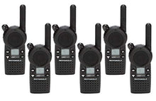 Motorola Solutions 6 Pack CLS1410 Walkie Talkie Radios with Headsets & 6-Bank Charger Black