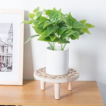 MIIKHI Plant Stand Plant Stand/Plant Display Printed Wood Stool Flower Pot Stand Round Bench Plant and Succulent Flowerpot Base Holder Display Stand Stool Home Indoor Flower Pot (Wood Col
