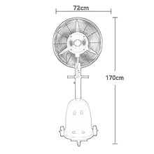 GAZOGJ Large Oscillating Misting Fan 3 Speed settings 26" Commercial Misting Fan Auto Shutoff Motor 100% Copper Motor for Industrial Agriculture 260W