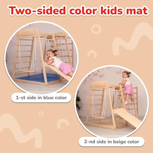 Wood And Hearts Indoor Wooden Jungle Gym for Toddlers Ages 1-4