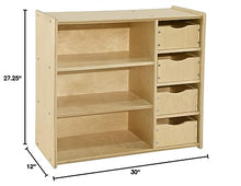 Contender Kids Bookshelf & Toy Storage Natural