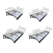 GJMDCMA Outdoor Door Canopy, Rain Shelter Awning, Porch Entry Shade, Sun & Snow Protection, Weather-Resistant Roof Overhang, 60x340 cm, Durable Exterior
