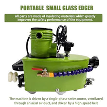 800W Portable Small Glass Edger，Electric Glass Edging Machine ，Stainless Steel，8000 rpm，W/2Diamond Wheels and Two Polishing Wheels 220-Blue