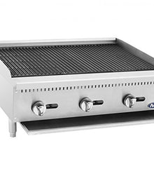 ATCB-36 Stainless Lava Rock Charbroiler Grill Char-Rock Broiler Natural Gas (36)