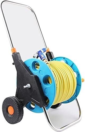 LXXW Hose Reel Cart Hose Reel Trolley, Portable Garden Hose Storage Rack with Rollers, Watering Hose Trolley For Garden Hoses