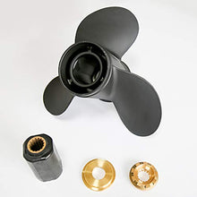 FLISH Aluminum 3-Blade Propeller for Mercury Outboard 90CT-400HP Black
