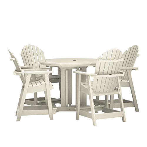 Highwood Hamilton 5 Piece Round Counter Height Dining Set Whitewash