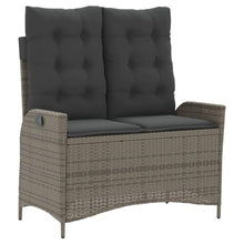 hliofuir 4 Piece Patio Dining Set Reclining Chair Bench Lift Top Table Gray