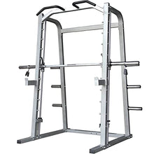 G FASHION STYLE Smith Machine with Linear Bearings and 7° Angle Barbell Silver Gray