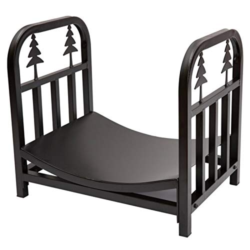 DJVHSRI Fireplace Screen Firewood Racks for Indoor/Outdoor, 17.7 Inch Wide Small Log Rack Brackets & Fireside Logs Holders, W/Pine Decorative Pattern,