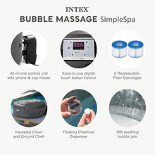 INTEX SimpleSpa 4 Person Inflatable Hot Tub, Portable Spa with 100 Jets