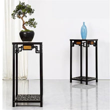 M3b6G8p1 bonsai pot stand Openwork Carving Redwood Display Rack