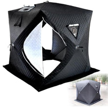 VUNHEX 3-5 Person Portable Outdoor Sauna Tent, Sweat Sauna Tent with Stove Jack, 3-Layer Thermal Insulated 210d Oxford Fabric, Heat Insulating, Windproof for Outdoor Camping, Stove Not Included(B)