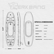 TIGERXBANG Inflatable Kayak with Detachable Seat Black