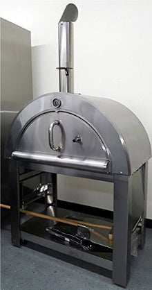 44" Wood Fired Stainless Steel Artisan Pizza Oven or Grill with Waterproof Cover, Outdoor or Indoor