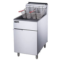 Dukers DCF5-NG Natural Gas Commercial Floor Deep Fryer with 5 Tubes Burners 70lb 150,000 BTU