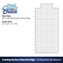 Safety Cover 20 ft x 40 ft Center Step Rectangle Inground Pool Size – Green