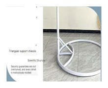 KDFHKHS White Modern Single Pole Hammock Chair Stand 330Lbs Capacity, 76.8"x39.4" Indoor Outdoor Use