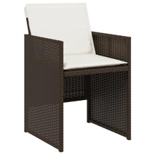 DYRJDJWIDHW Front Porch Furniture,Wicker Chair,Bistro Set,Outdoor Patio Furniture,15 Piece Patio Dining Set with Cushions Brown Poly RattanSuitable for Patio, Garden, Gazebo Low