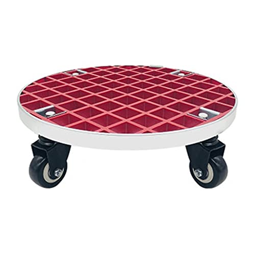 QUANGJN Plant Caddy with Wheels Heavy Duty,440Lb Capacity, Rolling Plant Stand, Planter Caddies Round Large Flower Pot Mover Plant Dolly Holder Planter Trolley Cas,Red-51cm/20in