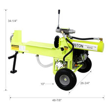 Fabsmurd Log Splitter Portable 20 Ton, Wood Splitter with 7HP Gas Engine, Auto Return, Horizontal Full Beam, Steel Wedge for Firewood, 2-Stage Hydraulic Pump, Easy Transport Wheelsn (Green)