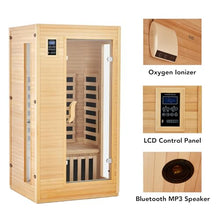 PioneerWorks 1 or 2 Person Low EMF Infrared Sauna Wood Color