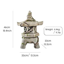 JOMRTS Asian Lantern Solar Pagoda Garden Statue Decor Garden Ornament