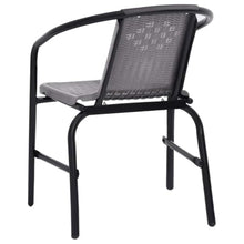 LMTYOENFG Outdoor Dining Chairs Set of 6, Stackable Patio Chairs with Black PE Rattan and Steel Frame, Modern Garden Seating for Backyard, Deck, and Porch, Assembly Required
