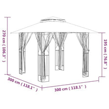 HKTMGDNG 10x10 Patio Gazebo with Mesh Sidewalls Anthracite Steel Tent