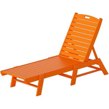 Costaelm Paradise 3-Piece Set Adjustable Adirondack Chaise Lounges with Side Table Orange