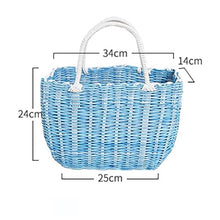 Storage Basket,Small Picnic Handmade Wicker Shopping Home Vegetable Fruit Packing Garden Imitating Rattan Woven Flower